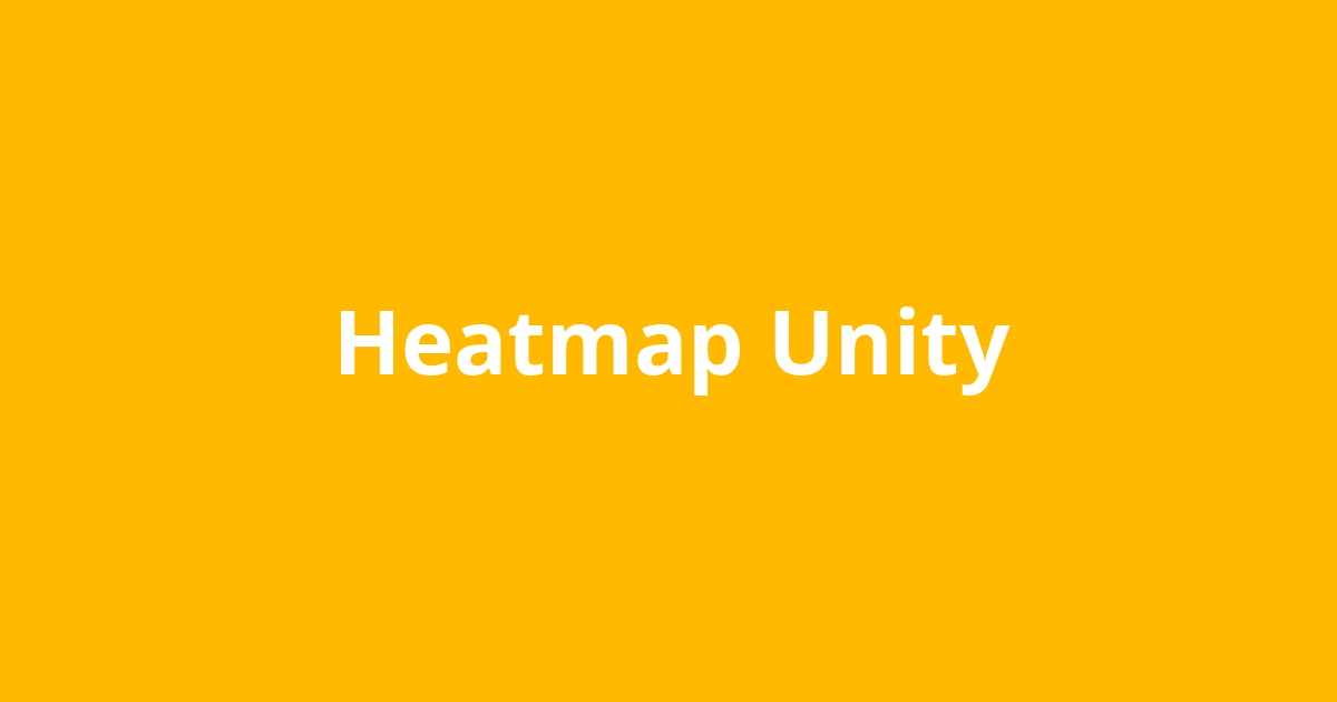 Heatmap Unity - Open Source Agenda