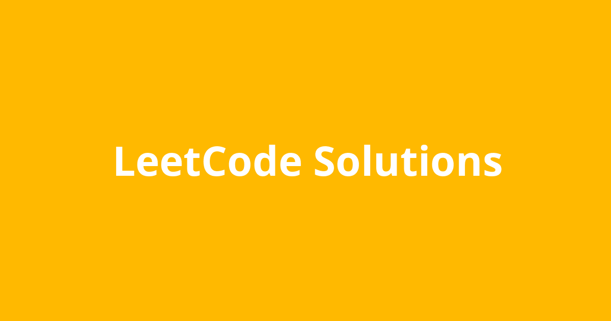 LeetCode Solutions - Open Source Agenda