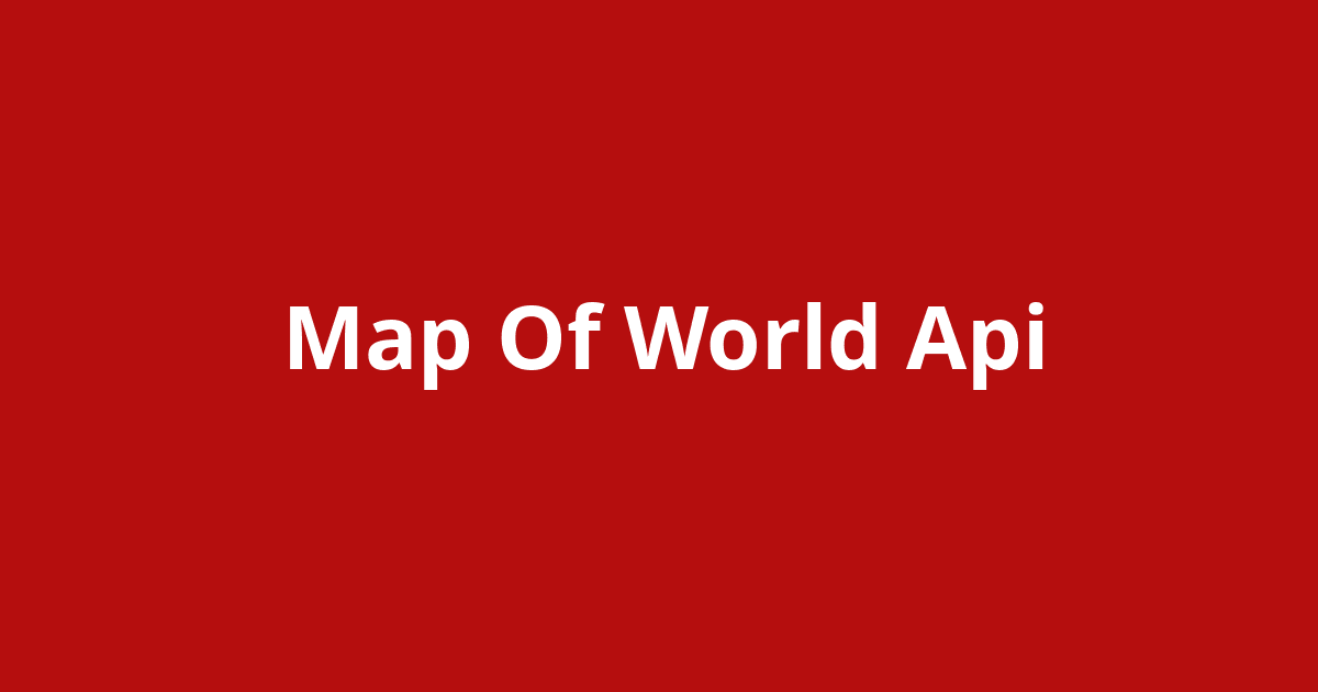 World Map Api 